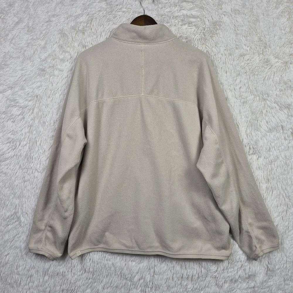 Lululemon Mens XL Cream Oversized-Fit Fleece Size Large Black 1/2 Zip LM3DTCS‎